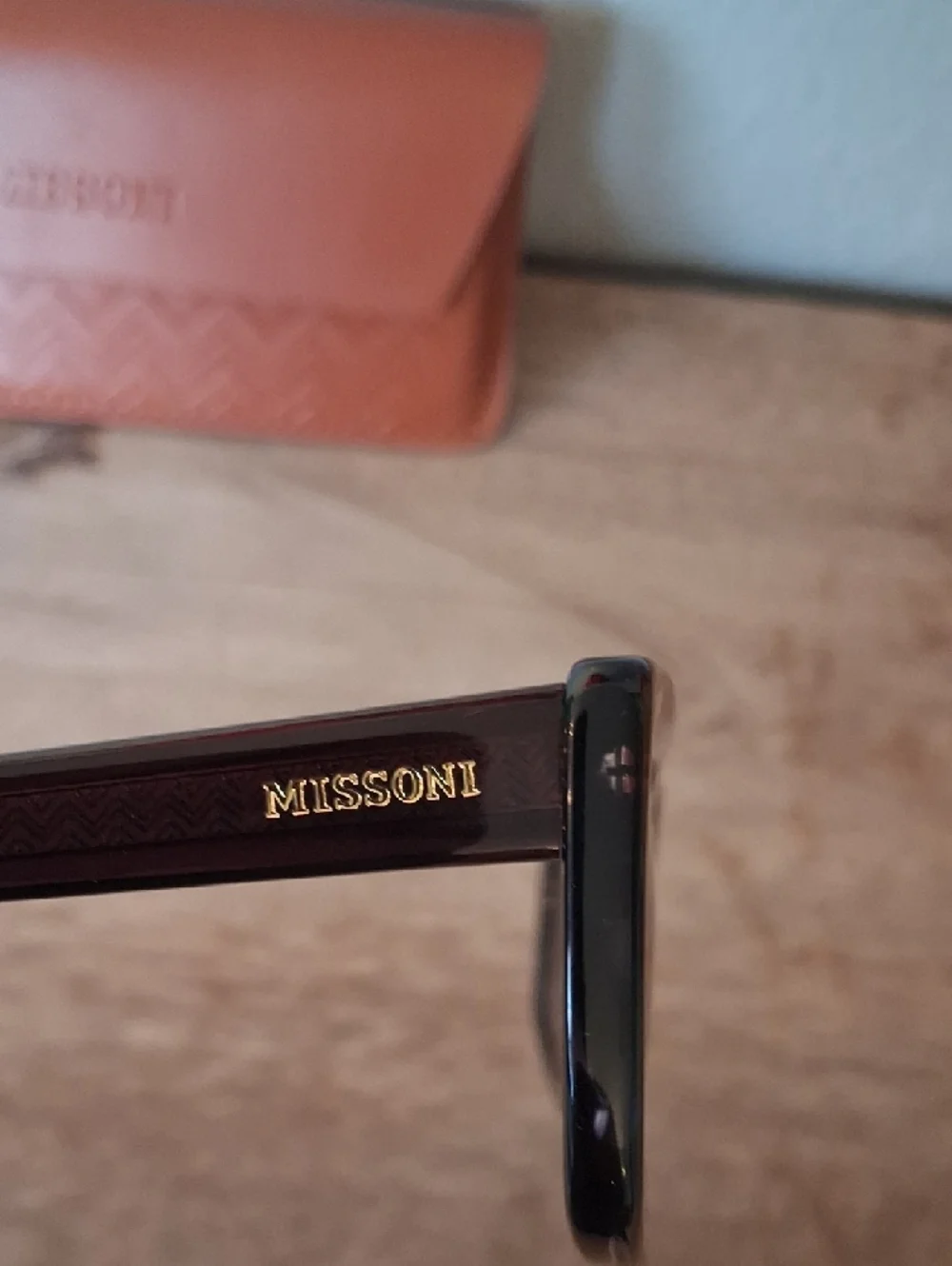 Missoni Tortoiseshell Sunglasses With A Leather Case